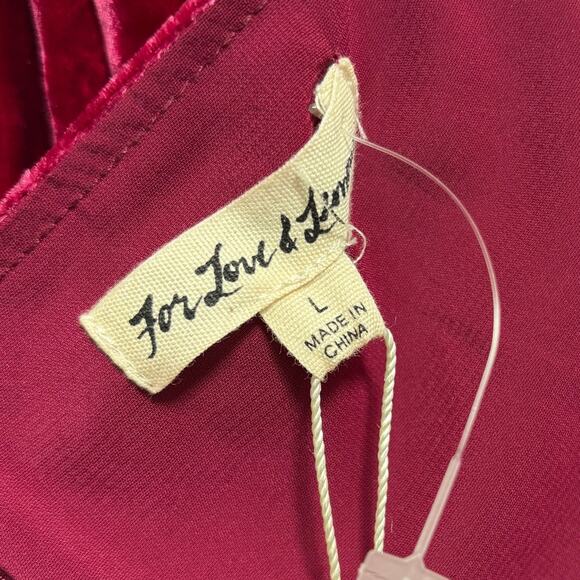 For Love & Lemons Papillon Mini Dress Large Red NWT - Picture 7 of 9